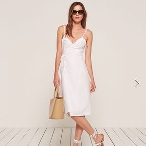 Reformation white linen Cruz dress